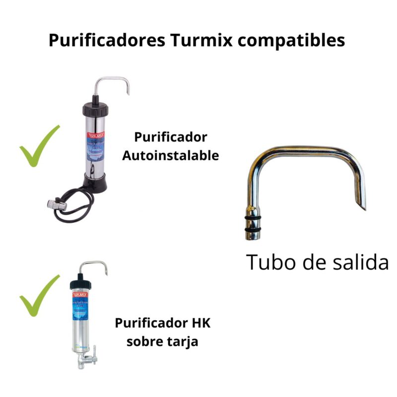 Tubo de salida es compatible con Filtro Autoinstalable y HK Domestico
